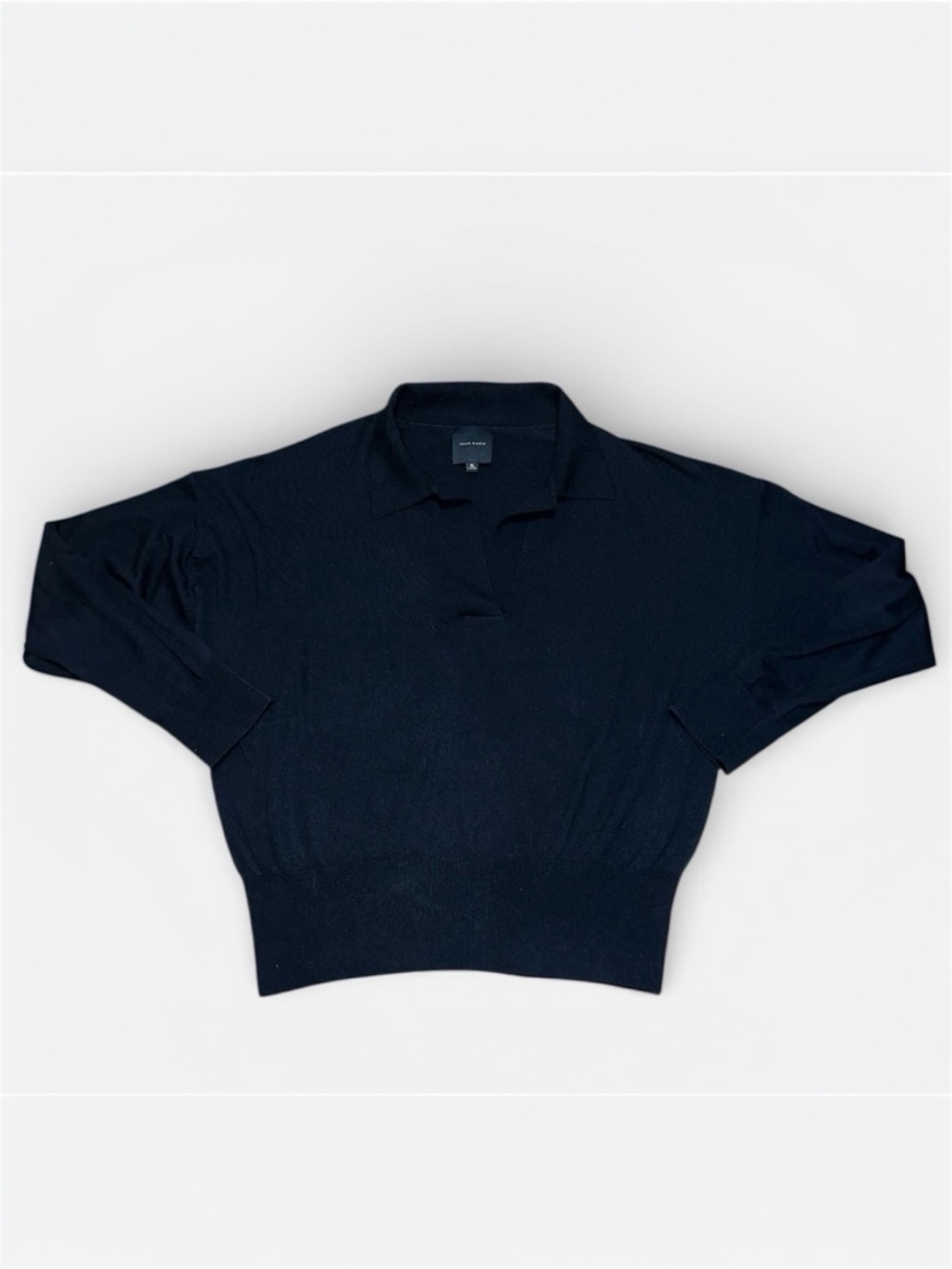 Alex Marie Collared Polo Sweater in Black Size XL - Picture 2 of 9